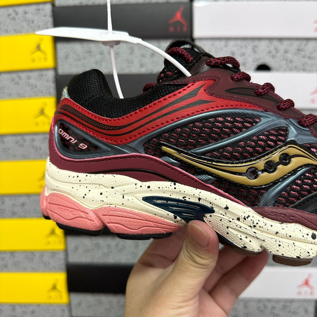 Saucony Omni 9 bordeau